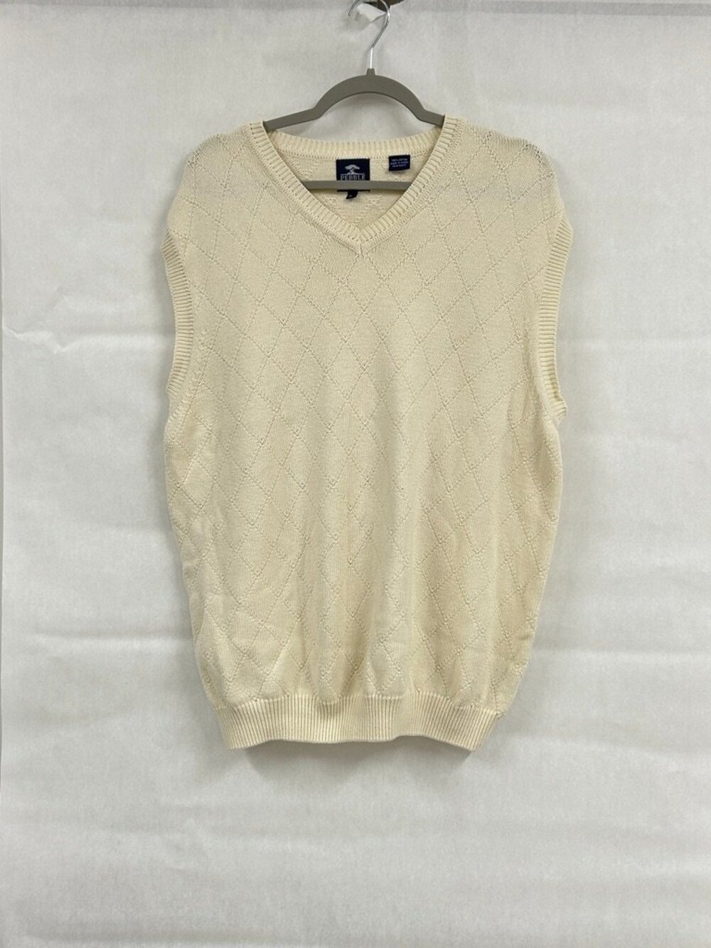 Pebble Beach XL 100% Cotton Argyle Sweater Vest Preppy Golf Grandpa Country Club